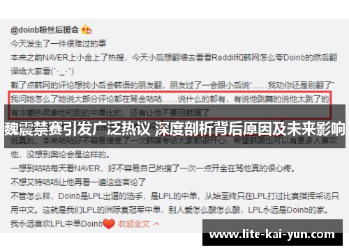 魏震禁赛引发广泛热议 深度剖析背后原因及未来影响